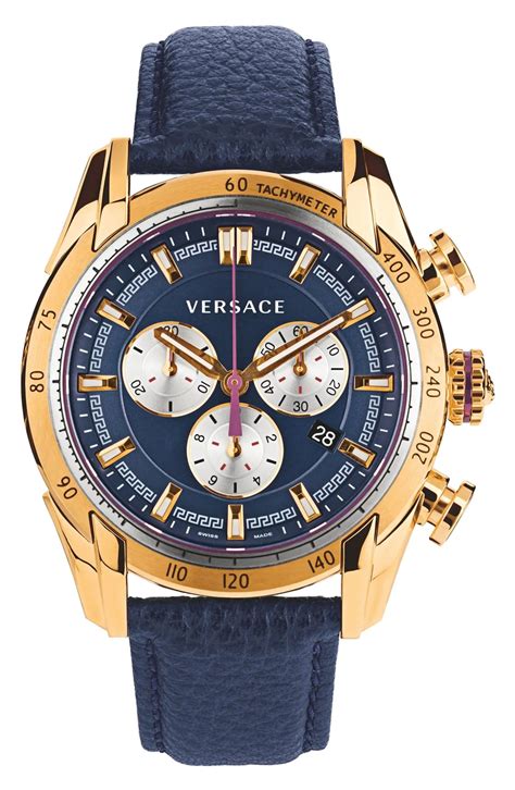 versace chrono leather watch|Versace watches clearance.